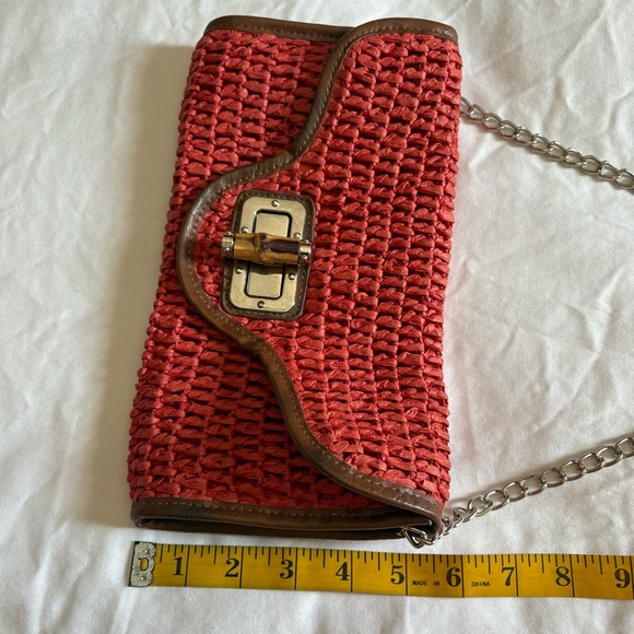 Kelly & Katie Orange Woven Straw Bag - Picture 10 of 11